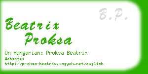 beatrix proksa business card